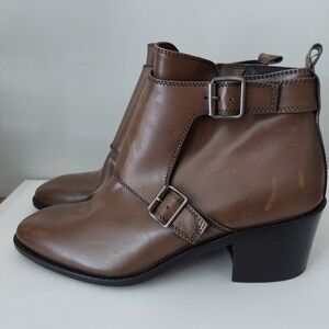 AGL Brown Leather Ankle Boots